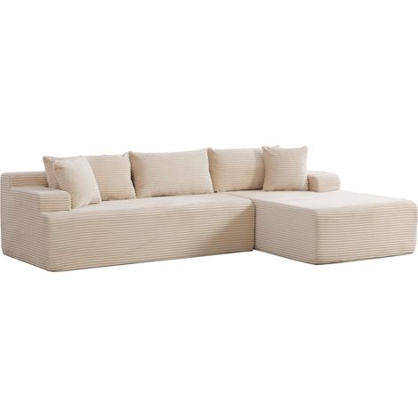 GagaCanapé modulaire 4 places chenille beige (1/5)