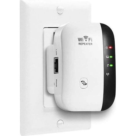 WiFi Répéteur WiFi Booster 2,4 GHz 300Mbps Extenseur sans Fil Amplificateur de Signal du Réseau Avoir AP/RP et WPS Fonction, Compatible avec Toutes Les Box Internet (1/5)