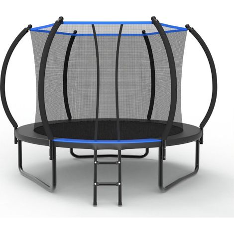 VVBV Trampoline rond extérieur, Ø 305 cm, filet de sécurité, échelle incluse, EN 71-14, CE (1/5)