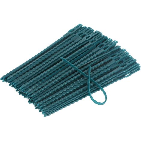 200 - Attache Plante - Lien Jardinage - Réglable Et Verrouillable - Pour Soutien Tomates Et Fleurs - Vert - 17cm (1/5)