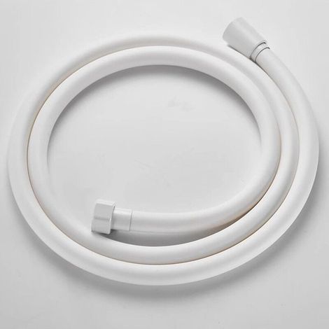 Tuyau De Douche Flexible PVC Blanc 2m Pour Pompe À Main Salle De Bains (1/4)