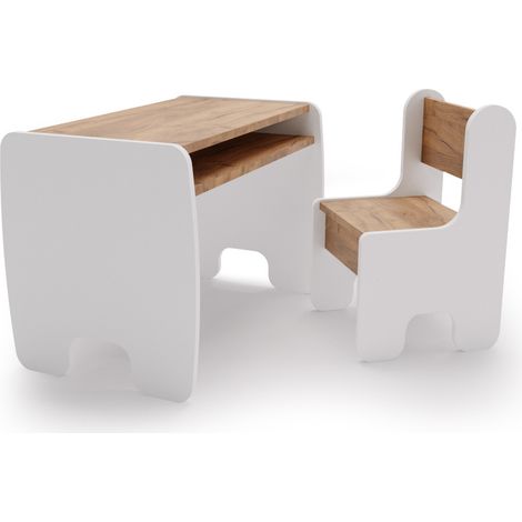 Set Tavolino e Sediolina per Bambini Timi Bianco e Quercia (1/5)