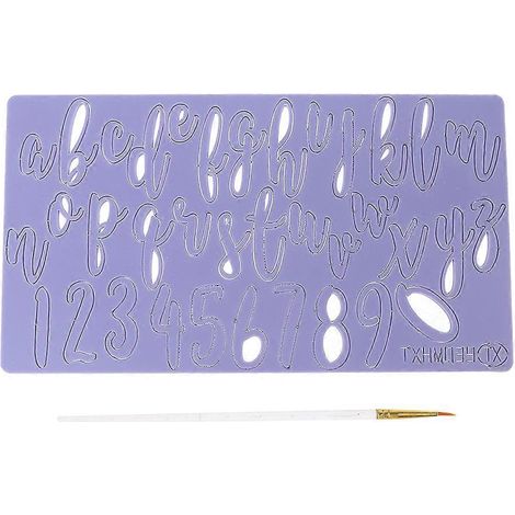 Kuchenwerkzeug-Set aus Acryl, Ausstechform, geprägte Kleinbuchstaben und Zahlen, Keksstempel-Set