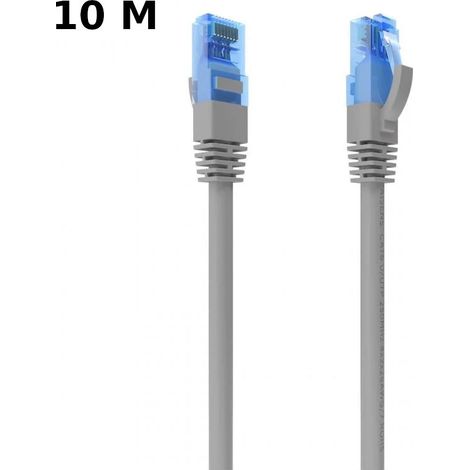 Cabo de rede RJ45 Cat6 UTP UTP CCA AWG26 até 1000 Mbps 10 mts Aisens A135-0782 Cinzento