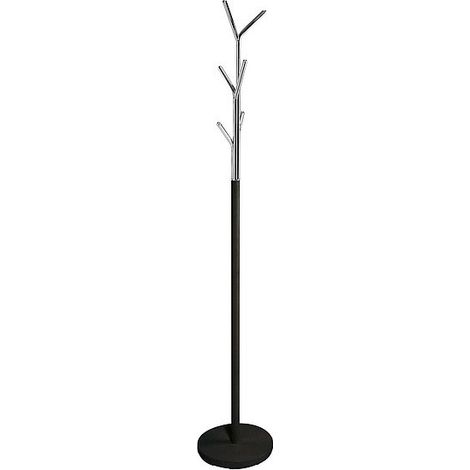 Porte manteaux en métal - Noir/argenté - H 174 cm - Livraison gratuite