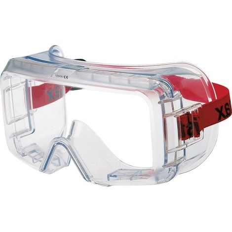 Gafas de seguridad Vistamax VX EN 166 de visión completa, montura transparente, lente de plástico transparente