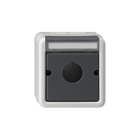 Gira Alloggiamento BSF Pulsante Ø 22,5 mm WG AP Grigio [027230], 0272 30