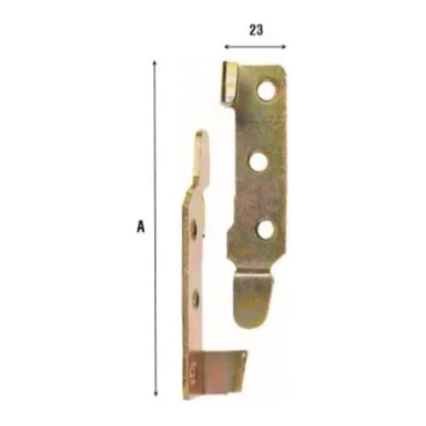 FERRI DA LETTO AD INCASTRO 152 ZINCATO 95MM 4 PZ (1/2)