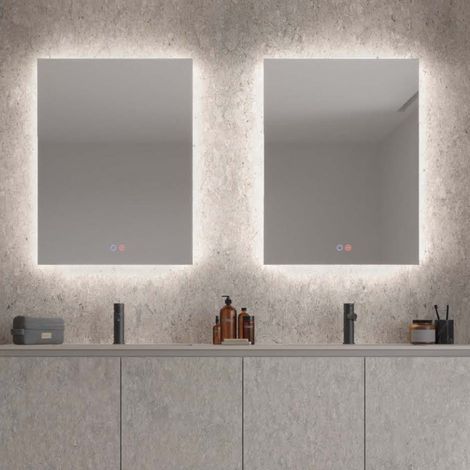 LEDIMEX-  Espejo Baño 60X80cm con Led y Antivaho Cromado