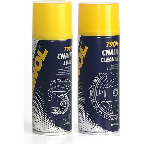 Mannol Motorradkettenöl + Motorradreiniger-Reinigungsspray (1/4)