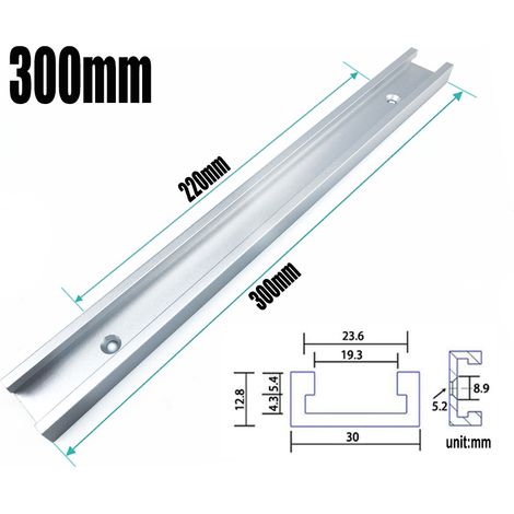 300 mm/Grainure Argent Coulisseur à rainure en T, type 30, écrou de barre coulissante pour le travail du bois (modification spéciale) (1/5)