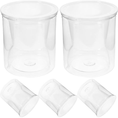 Sets de Pots de Fleurs Hydroponiques Absorption d'eau Automatique en Plastique Lot de 5 pour Culture de Plantes sur Bureau et Magasin (1/5)