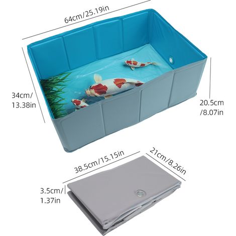 Faltbare Hunde- und Katzenbadewanne mit Abfluss – Robustes PVC-Haustierbadebecken-x