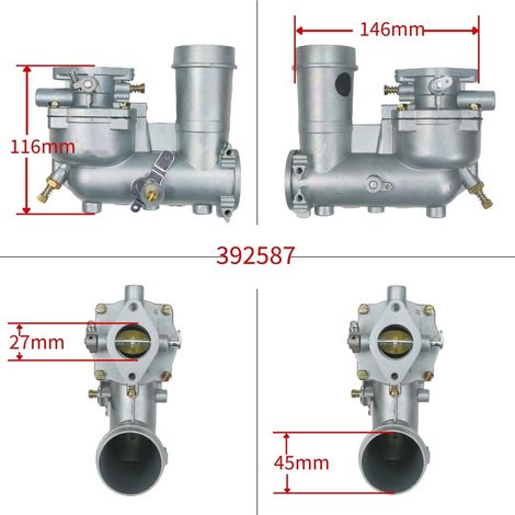 Briggs & Stratton Carburetor 392587 391065 391074 391992 393957 (1/4)