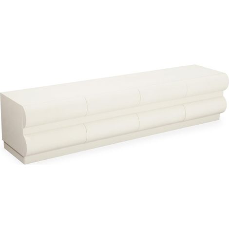 Meuble TV 8 Tiroirs "Sherazade" 180cm Crème