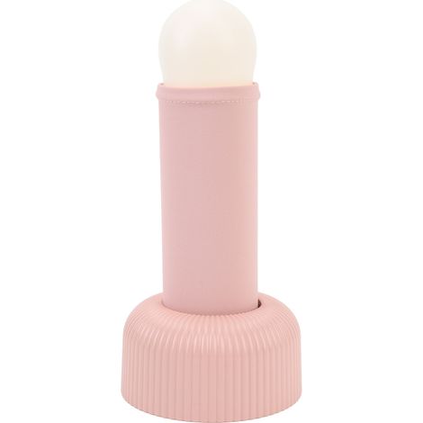 Veilleuse LED rechargeable, innovante, avec base stable et lampe de chevet portable à lumière chaude rose. (1/5)