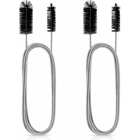 2 PCS Brosse de Nettoyage 200 cm Petit Goupillon Long Ecouvillon, Brosse Flexible pour Tuyau Canalisation Aquarium Joint Carrelage Cuisine Salle de Bain Filtre et Conduits Étroits (1/5)