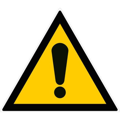 LOT DE 5 TRIANGLES COTE 300 MM PSC CHOC RIGIDE DANGER GENERAL NORME ISO 7001