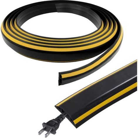 Canaleta para cables de PVC，200 x 4 cm，Ranura interior de 14 x 7 mm，Canaleta para cables de montaje en superficie，Apta para uso exterior (1/5)