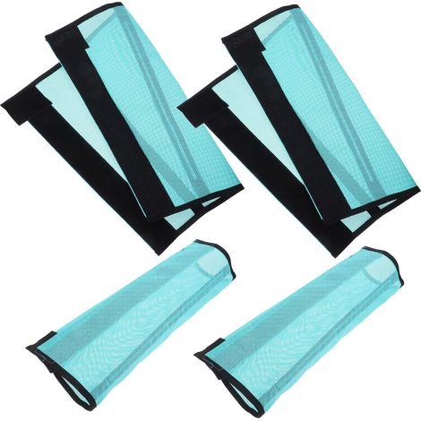 4 pièces Lot de Protège-jambes Chevaux Maille Respirante Anti-mouches Couvre-jambes Légers et Flexibles Ajustement Sécurisé pour Protection Piqûres et Confort Extérieur (1/5)