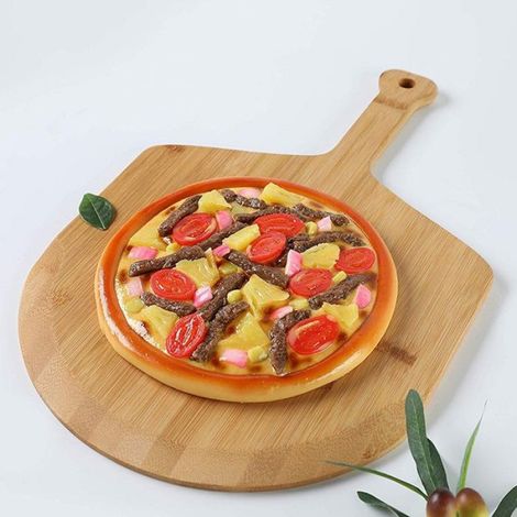 Planche à découper en bambou 38.5x29.5x1 cm, antidérapante, résistante à la chaleur, surface antiadhésive, pour cuisine et préparation des aliments (1/5)
