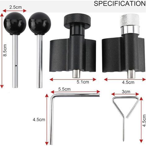 Kit Calage Distribution Diesel, Outil Calage Distribution de Soupape Blocage du Vilebrequin, Pige Calage Distribution pour Audi VW VAG Seat Skoda 1.2 1.4 1.6 1.9 2.0 SDI TDI T10050 T10100 (1/3)