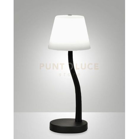 IBLA LAMPADA DA TAVOLO NERO A LED 3000K - 9W - 750 lm DIMMERABILE IN METALLO E VETRO