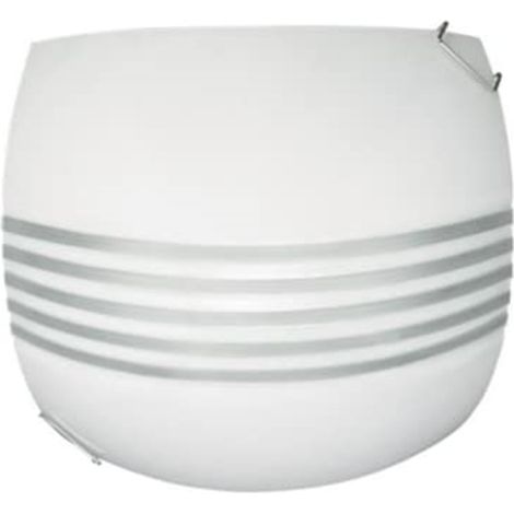 TERI TERI - Applique - Quadrata 35 cm vetro bianco righe