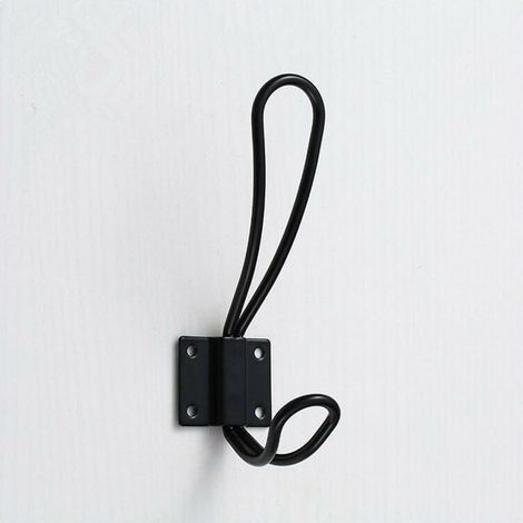 HONORNIC - 12 Pièces Patere- Noir Manteau en Métal Crochet Porte Manteau Crochet de Rangement pour Salle de Bain Cuisine Chambre (1/4)