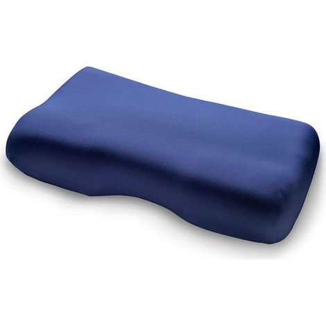 TEMPUR Federa per cuscino in jersey per cuscini Millennium/Original, cover con fascia elastica, blu (1/3)