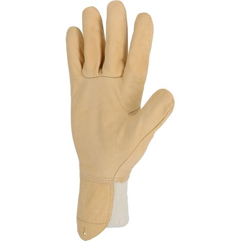 Gant tout fleur de bovin beige Protège-artère en cuir - SINGER - 50EFBBC  T8