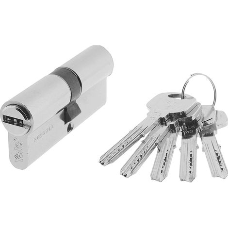 Yale, YL65050HN, cilindro di sicurezza, YL6, a camma lunga, chiave, nichelato, 50 x 50 mm (1/3)