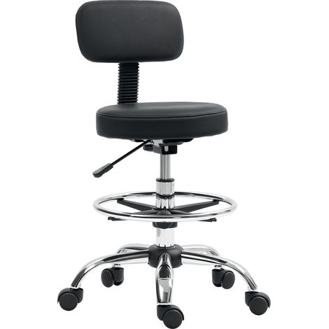Chaise de Bureau Ergonomique Dossier Réglable Repose-Pieds Noir (1/5)