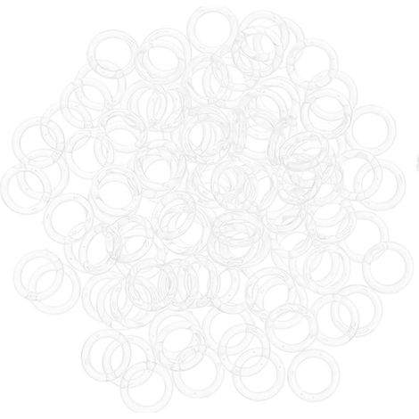 Anneaux en plastique compatibles avec rideaux et stores, pour la gestion des ventilateurs de plafond, 1,30 x 1,30 x 0,25 cm, lot de 100. (1/5)