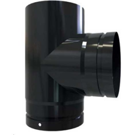 Te 90º Con Tapa Negro Vitrificado Convesa  Medidas  Accesorios Fontanería: 100mm