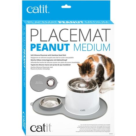 Catit Teppich Silicon mit grauem Edelstahlfuttermittel