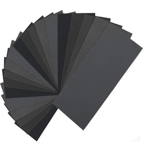 36pcs Papier De Verre, 120 3000 Grain Papier Abrasif Eau/sec 9 X 3,6 Pouces, Utilis Pour Polir Le Mtal, Le Bois, Les Voitureshumide36 Papier (1/5)