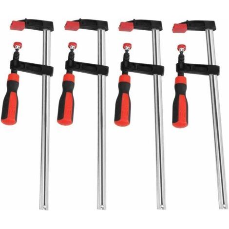 4 Stück Stangenzwingen, 300-mm-Zwinge, 50-mm-Zwinge, Temperguss-Schraubzwinge, Holzbearbeitungszwinge, Einschraub-F-Zwinge, Holzbearbeitungszwinge, Schnellspannzwinge 50 x 30