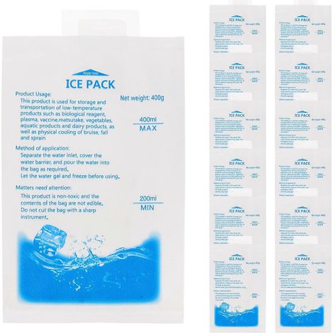 Lot de 30 pains de glace portables pour la livraison de produits alimentaires, réutilisables.-21.50X12.00X0.05CM (1/4)