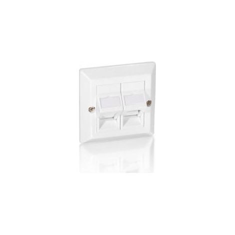 Equip 760301 piastra di finitura bianca per presa Keystone