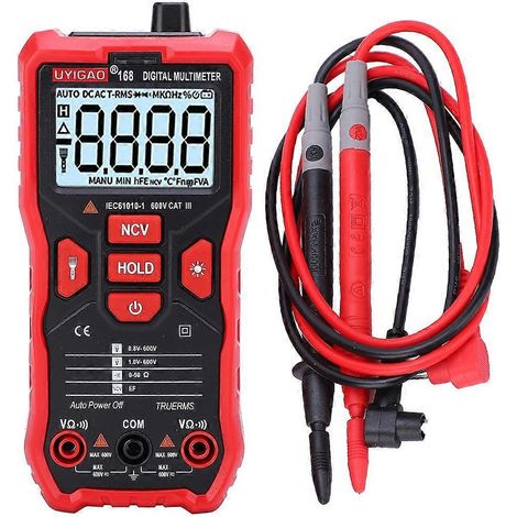 UA168 Mini-Handmultimeter mit LCD-Display, AC/DC-Spannungs- und Widerstandsmessgerät und Messspitzen