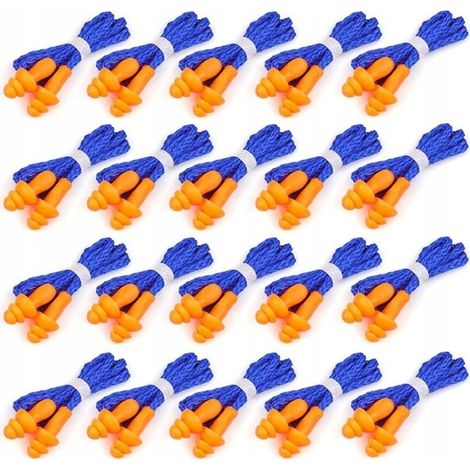 Tapones para los oídos de silicona que absorben el sonido, reutilizables, para dormir, 20 pares. (1/5)