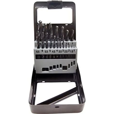 Brocas boxer hss 19 pcs acero caja acero anticorrosión