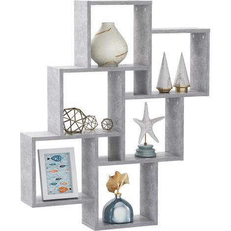 Étagère cube murale Gris béton 78x15x93 (1/5)