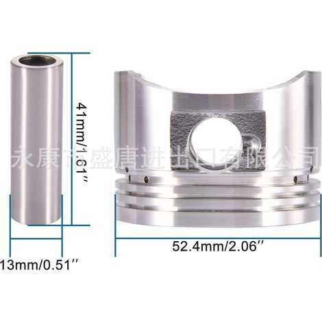 GOOFIT Kolbenringbaugruppe mit 52,4 mm Bohrung, kompatibel mit 110 cm³ Taotao Roketa Sunl (1/4)