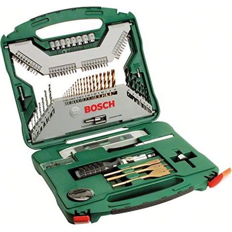 Bosch Set Da 100 Pezzi Di Punte E Bit Avvitamento In Titanio X-Line, Verde (1/2)