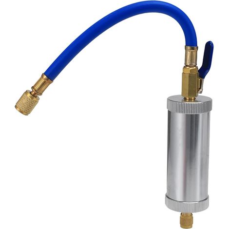 Injecteur de teinture pour climatisation de voiture - Huile d'injection R12 R134A R22 - Tube de remplissage liquide pur de 56,7 g - Bleu (1/5)