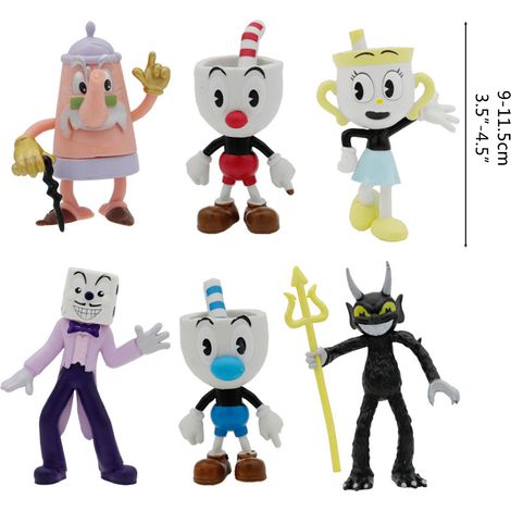 Ensemble de 6 figurines de jeux vidéo d'anime, modèles réduits en PVC, pour décorer une chambre, une table de chevet ou un salon. (1/5)