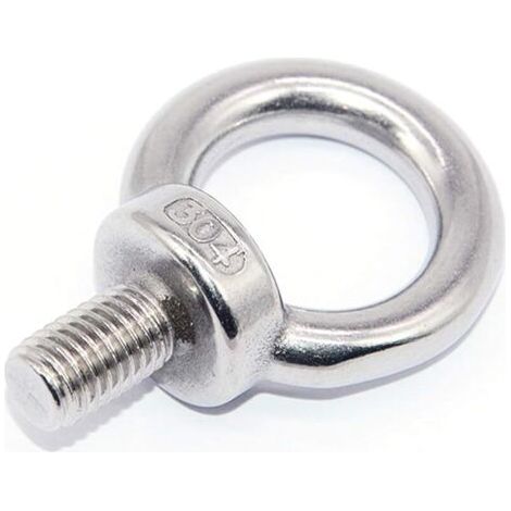 Pair 12PCS Anneau de levage à œil boulonne l'acier inoxydable 304 de l'attache-fil filetée, Pack-of-12, M5 (1/4)