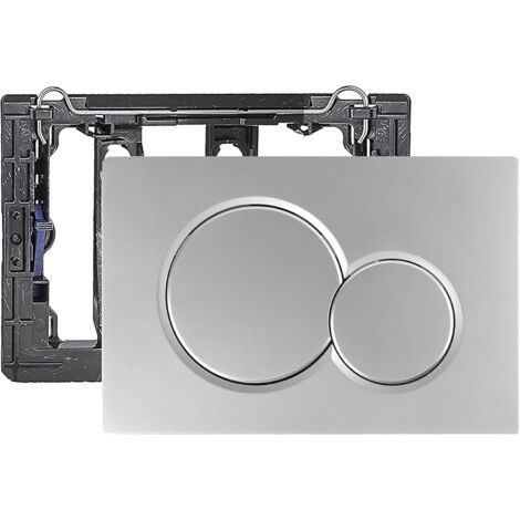 Plaque de rinçage à deux boutons compatible Geberit sigma01 interrupteur de panneau de toilette mural up300.115.770 (argent mat)